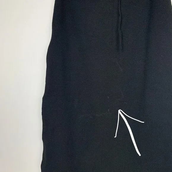 NWT NBD Greta Dress Lace Up Cut Out Sleeveless Neck Tie Bodycon Midi Bla…